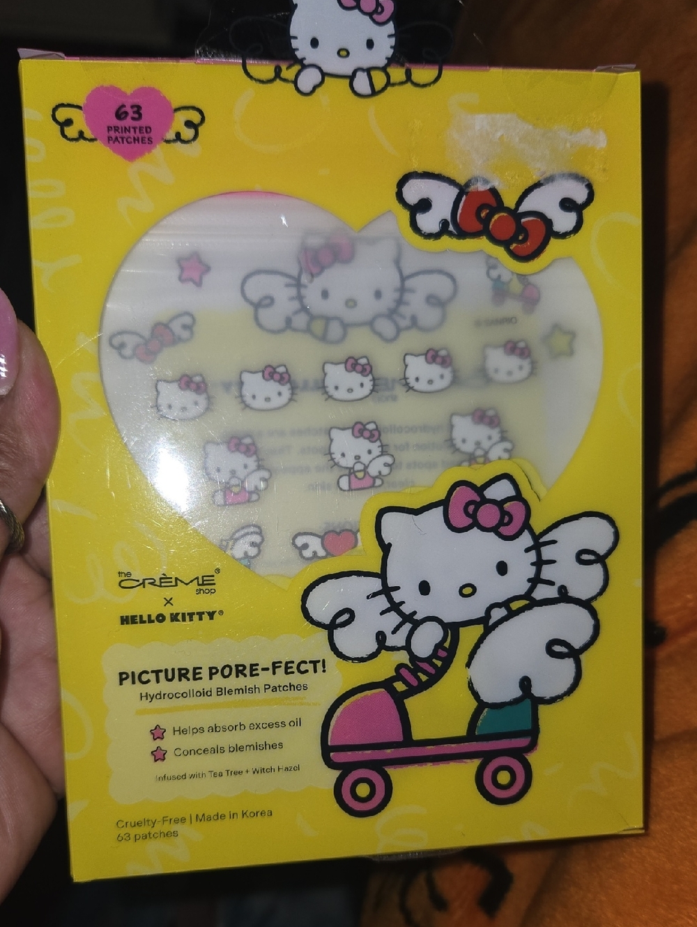 Hello Kitty Picture Pore-Fect Hydrocolloid Blemish Patches - Yellow Packaging